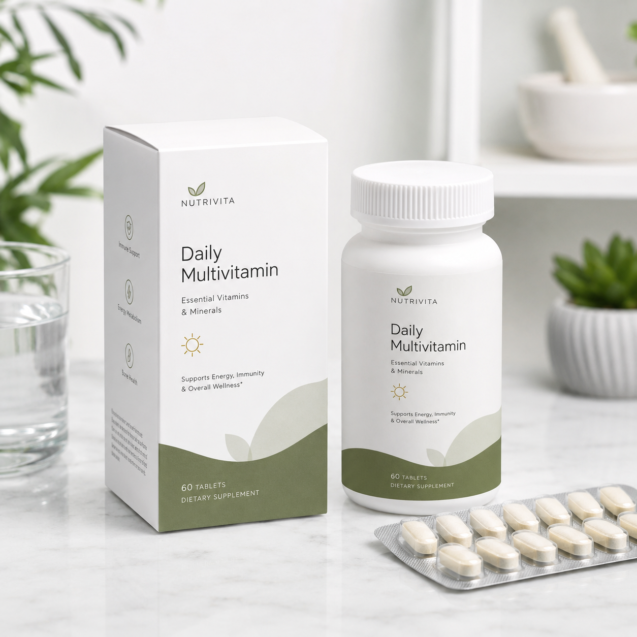 White-card supplement carton