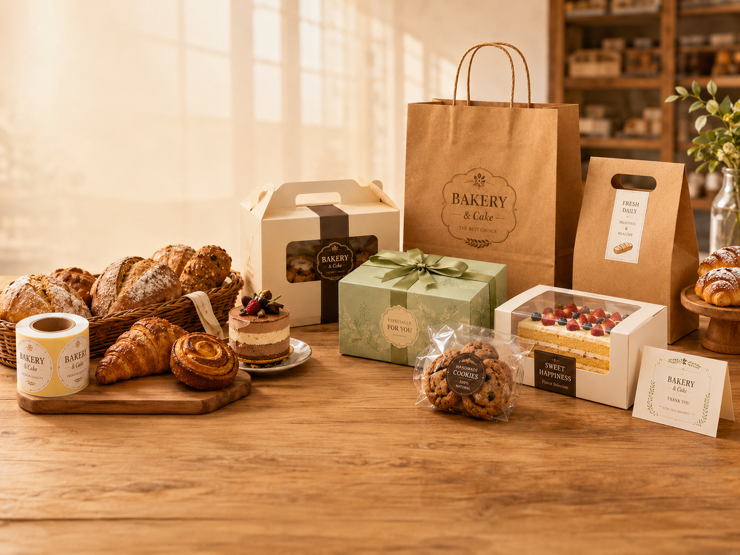 智禾文化烘焙包装整体展示