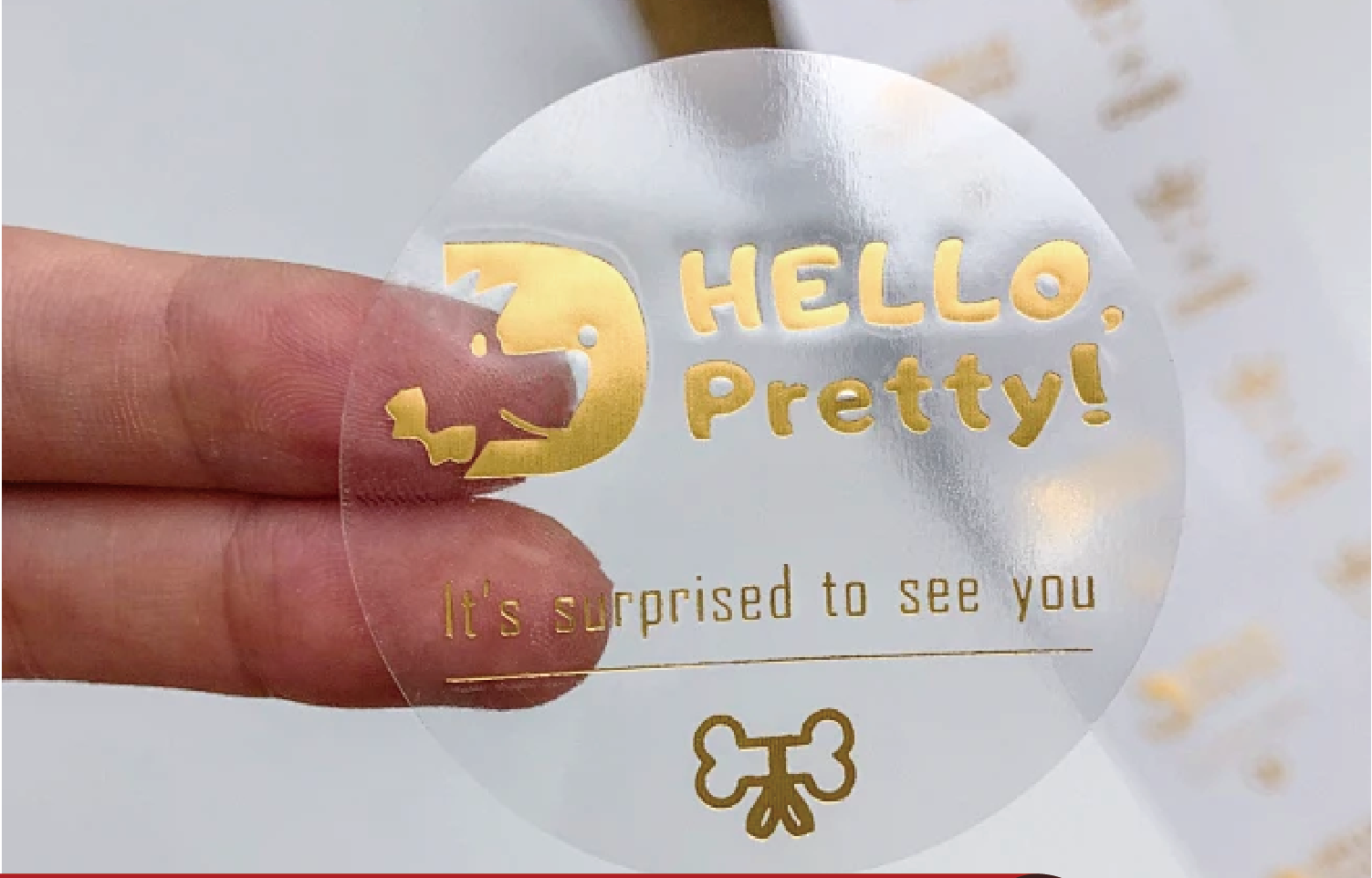 Clear PVC sticker